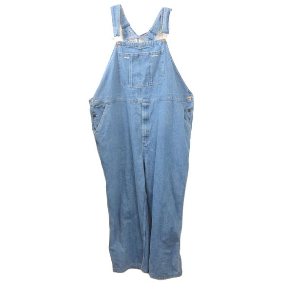 King Size Mens Size 50 Denim Bib Carpenter Cargo Overalls Cotton Blue Jean Workw